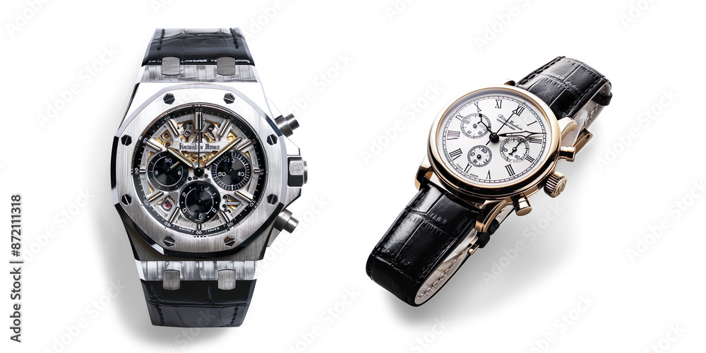 Luxury wristwatch isolated on a transparent background Luxury wristwatch isolated on a transparent background