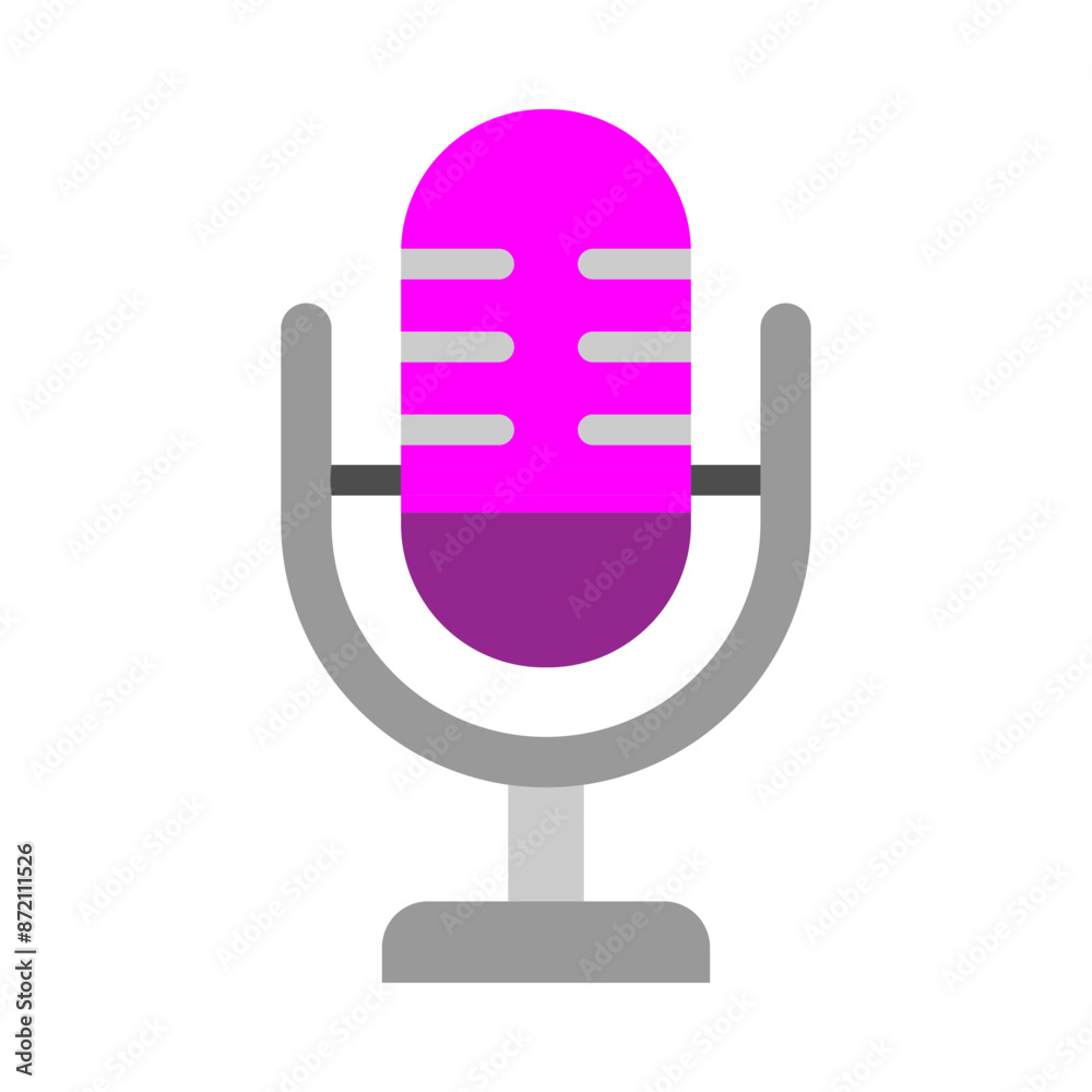 Microphone Vector Flat Icon Design Microphone Vector Flat Icon Design