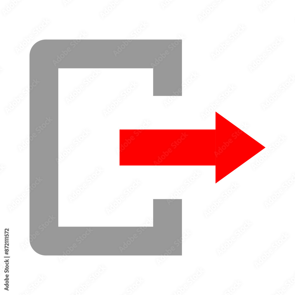 Logout Vector Flat Icon Design Logout Vector Flat Icon Design