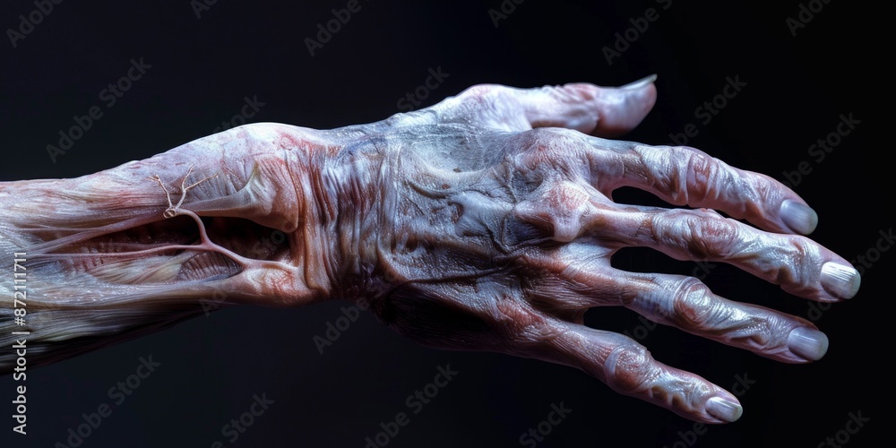 Fototapeta premium Close-up of a Veined Hand