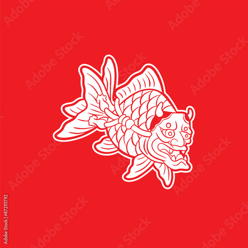 Free Vector | Flat design koi fish logo design	
