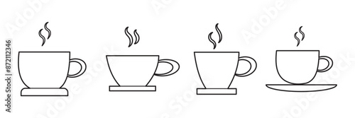 Coffee cup icons set. Coffee cup icon. Coffee vector icon. Tea