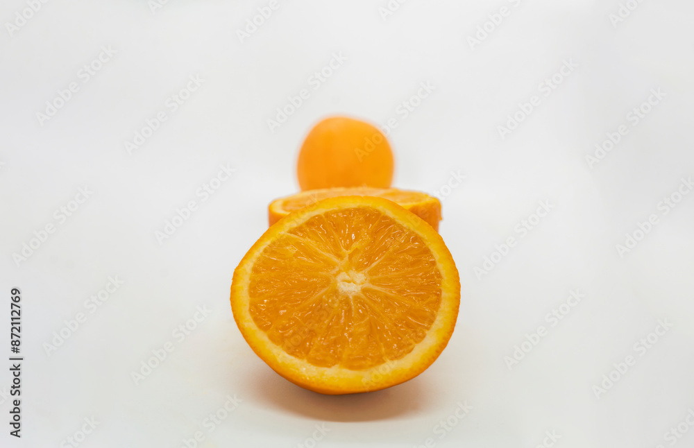 Juicy Orange Tangerine Fruit Isolated White Background Juicy Orange Tangerine Fruit Isolated White Background