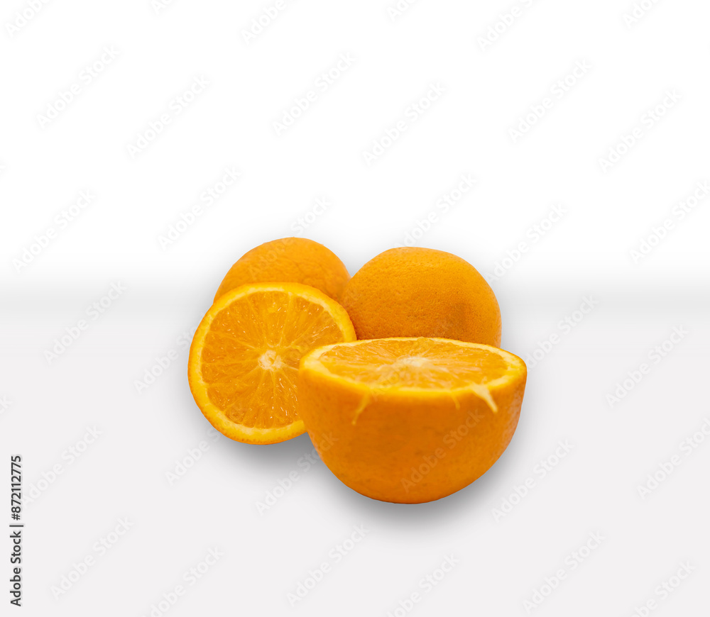 Juicy Orange Tangerine Fruit Isolated White Background Juicy Orange Tangerine Fruit Isolated White Background