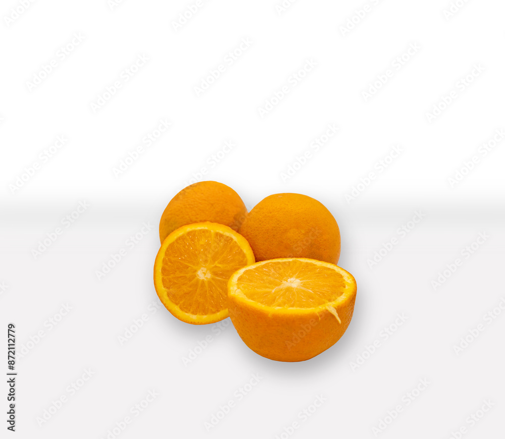 Juicy Orange Tangerine Fruit Isolated White Background Juicy Orange Tangerine Fruit Isolated White Background