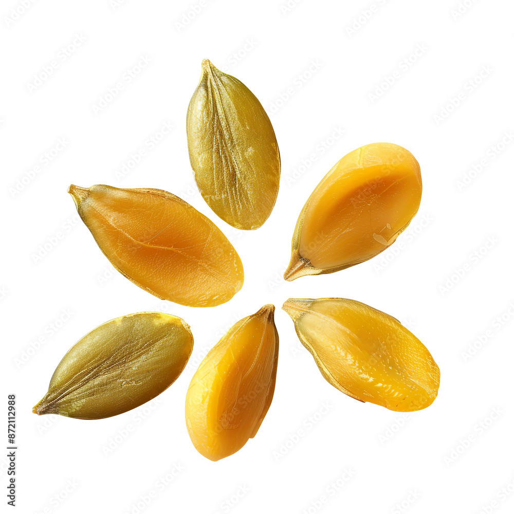 Pumpkin seeds isolated on a transparent background Pumpkin seeds isolated on a transparent background