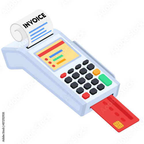 Isometric Credit Card Reader