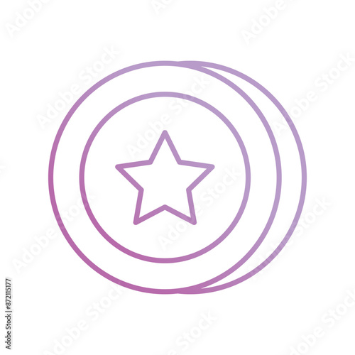 token icon with white background vector stock illustration