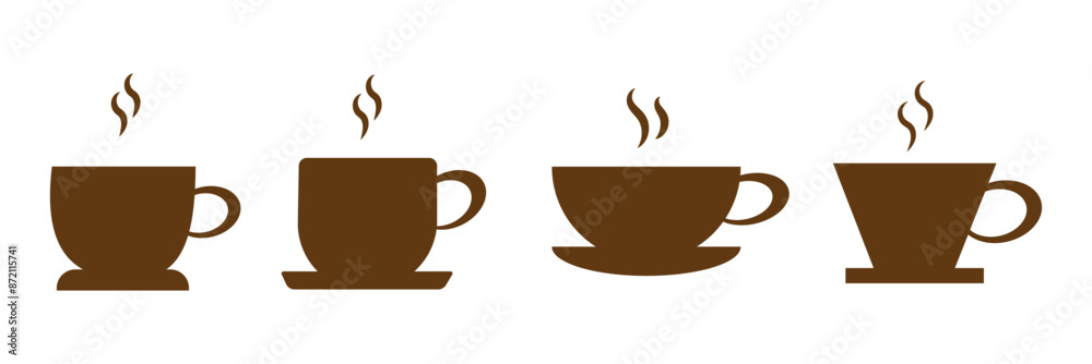 Cup of coffee icon set vector illustration Cup of coffee icon set vector illustration