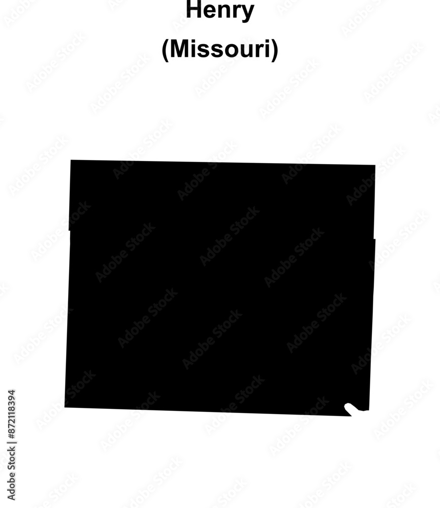 Henry County (Missouri) blank outline map Henry County (Missouri) blank outline map