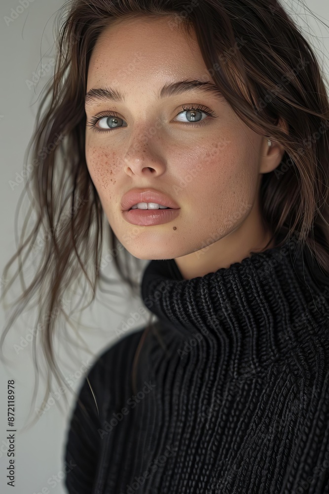 closeup shot or medium shot of Model Magic Black Sweater closeup shot or medium shot for Fashion Mockups , bright image, add copyspace for text closeup shot or medium shot of Model Magic Black Sweater closeup shot or medium shot for Fashion Mockups , bright image, add copyspace for text