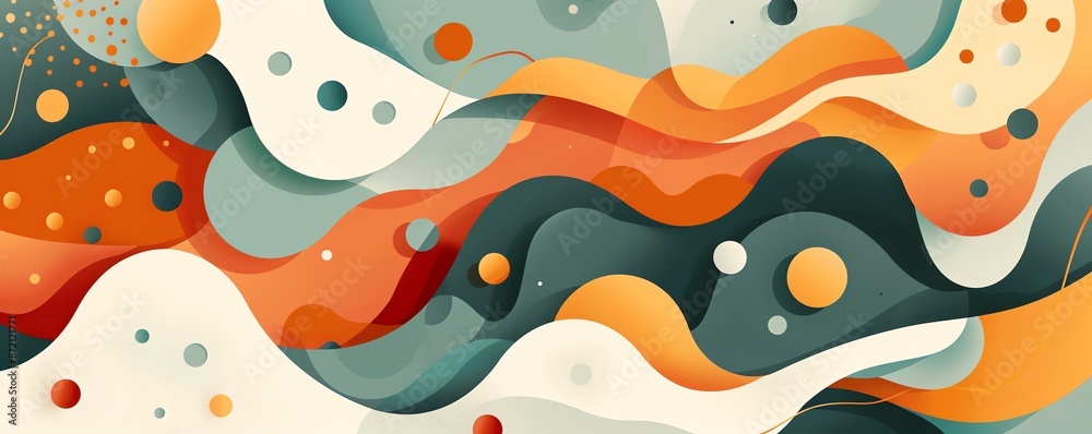 Visual interlace, organic forms, flat design illustration Visual interlace, organic forms, flat design illustration