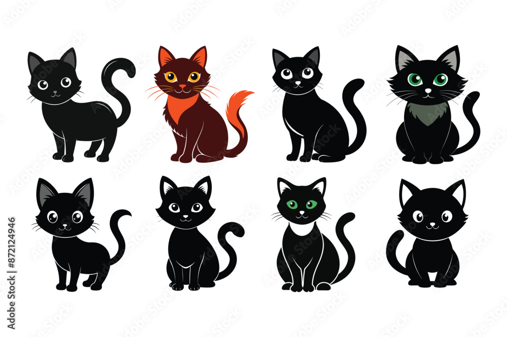 Cat vector silhouette illustration Cat vector silhouette illustration
