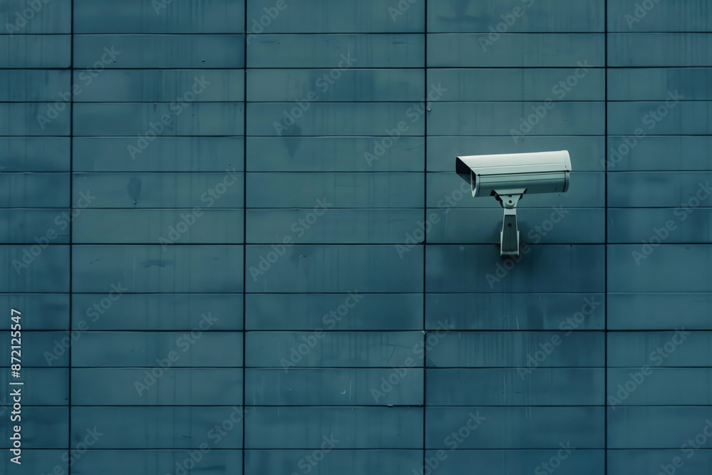 A camera is mounted on a wall A camera is mounted on a wall