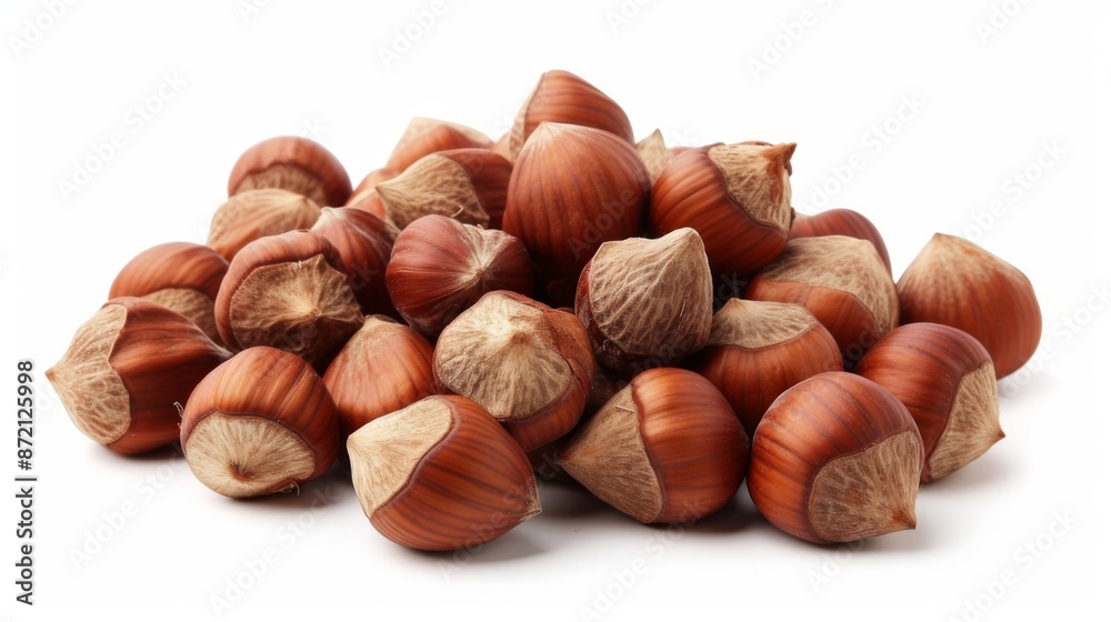 Hazelnuts isolated on white background Hazelnuts isolated on white background