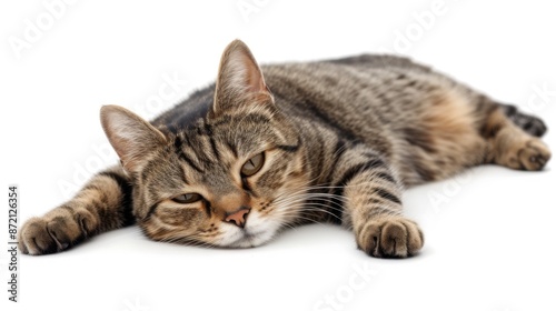 Cat isolated on white background