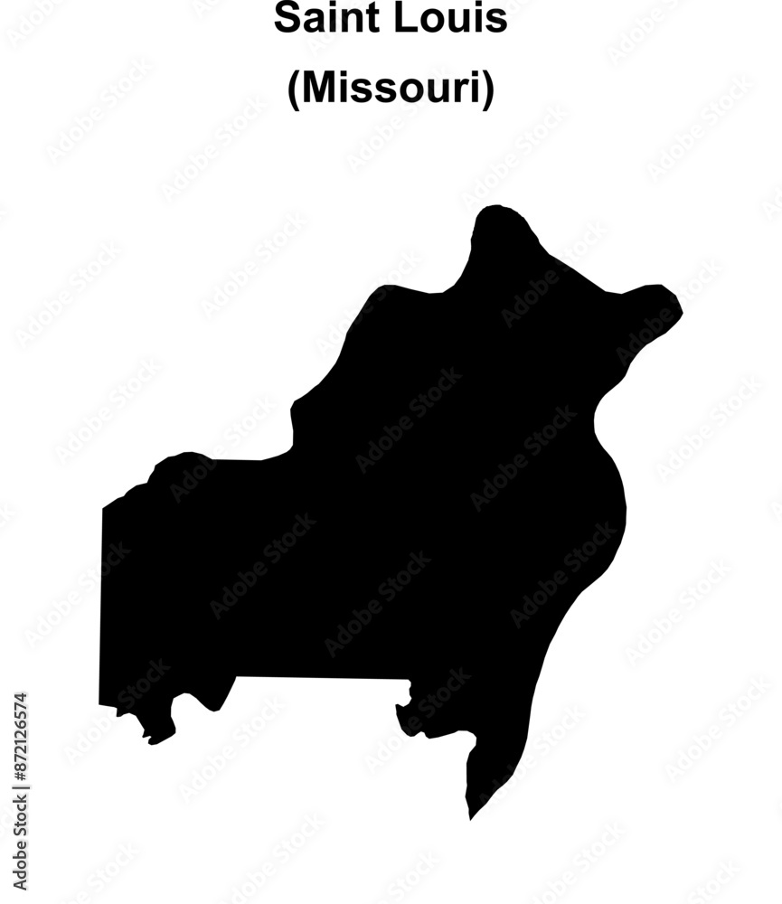 Saint Louis County (Missouri) blank outline map Saint Louis County (Missouri) blank outline map