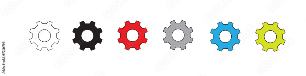 settings vector icon set. settings illustration sign collection. settings symbol. settings logo..