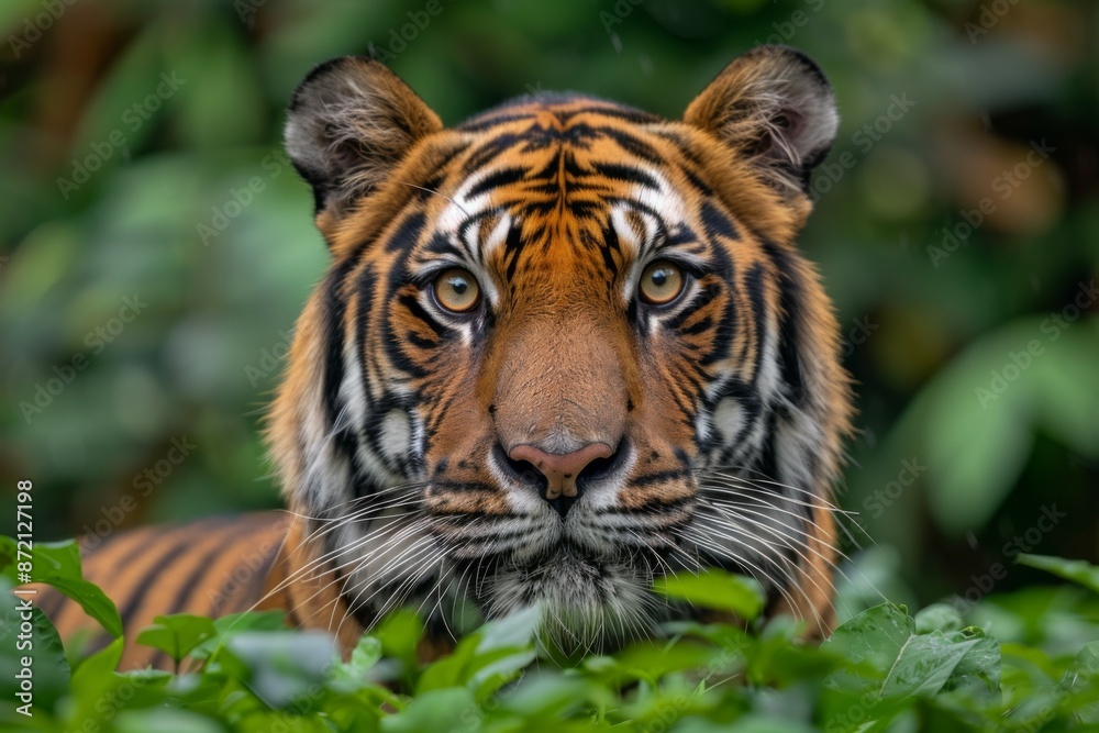 Majestic Tiger Amidst Greenery Majestic Tiger Amidst Greenery