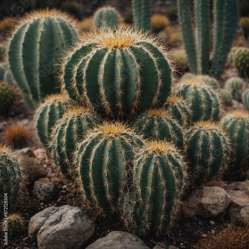 Floral Marvel: A Cactus Blooming Against All Odds photo