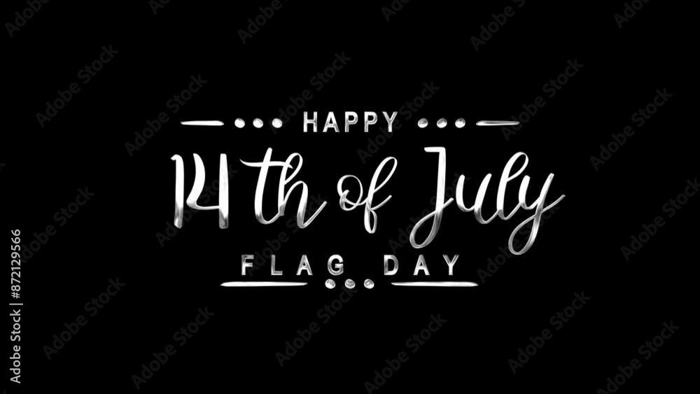 Happy Flag Day Text Animation on Silver Color. Great for Happy Flag Day Celebrations, for banner, social media feed wallpaper stories. Happy Flag Day Text Animation on Silver Color. Great for Happy Flag Day Celebrations, for banner, social media feed wallpaper stories.