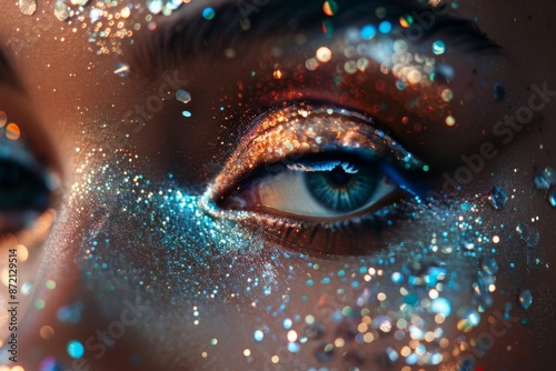 Glittery Eye Close-Up