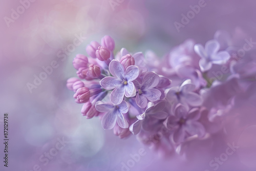 A close up of a purple flower with a blurry background