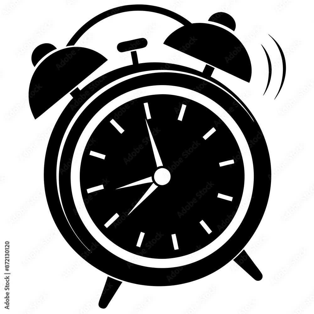 Ringing alarm clock on white background Ringing alarm clock on white background