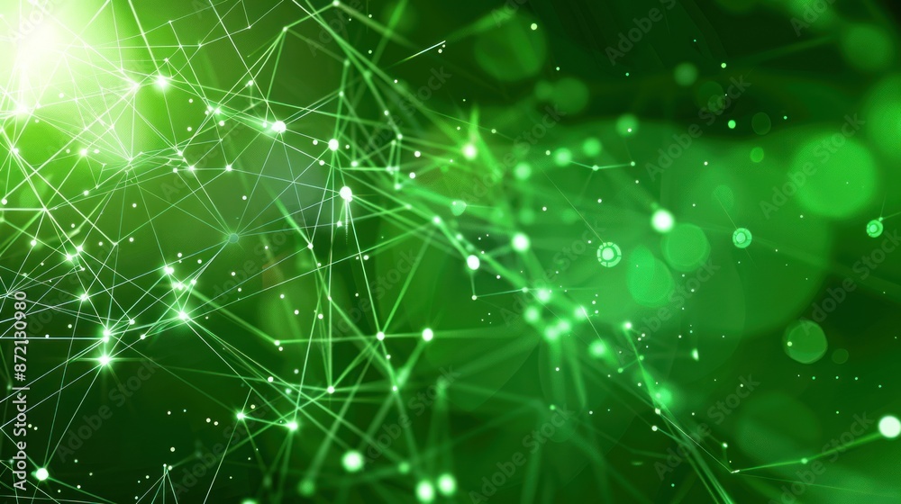 Abstract Green Network Background Abstract Green Network Background