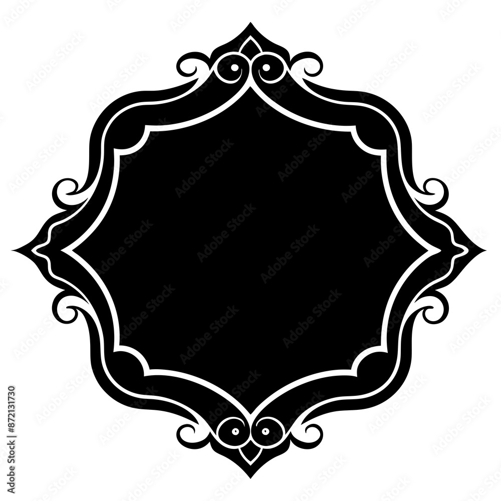 Decorative corners and dividers frame silhouette vector illustration Decorative corners and dividers frame silhouette vector illustration