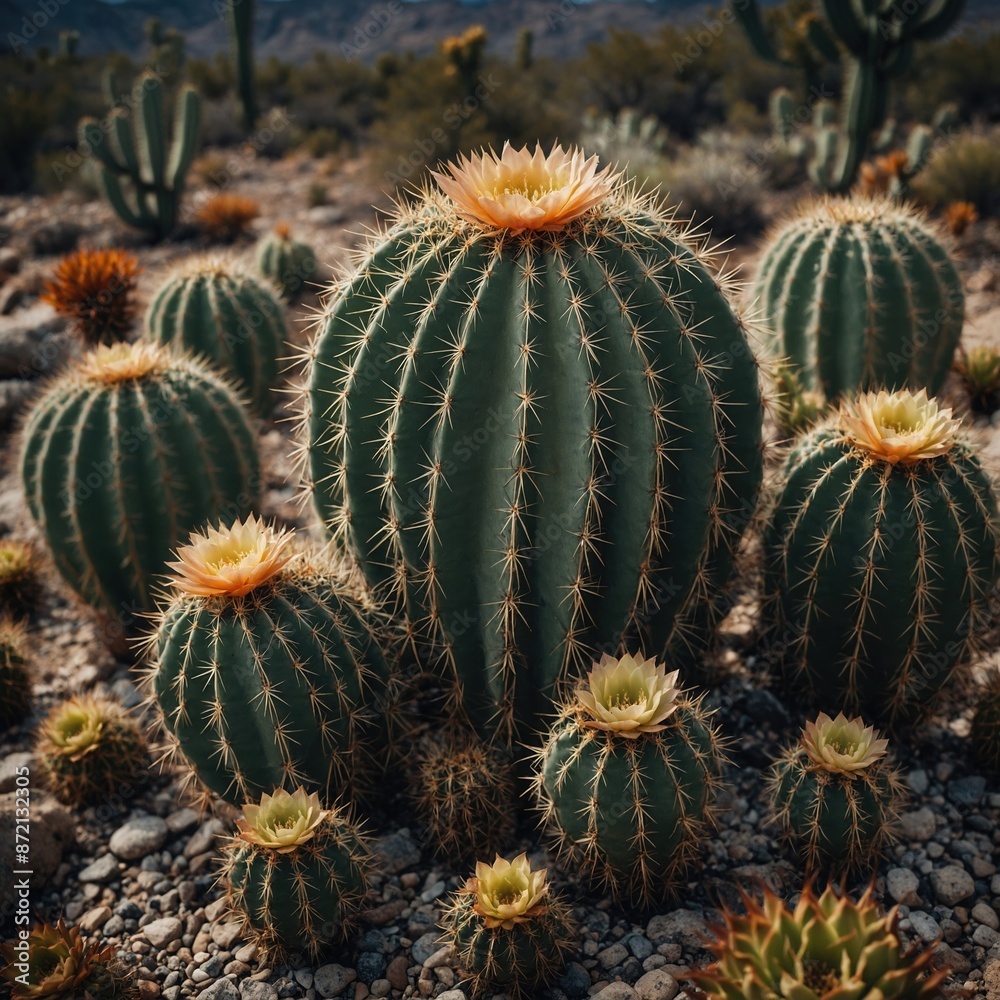 Enduring Blooms: The Resilient Flowers of a Desert Cactus Enduring Blooms: The Resilient Flowers of a Desert Cactus
