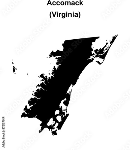 Accomack County (Virginia) blank outline map