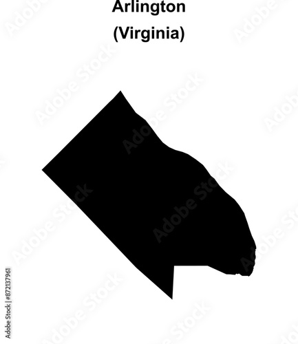 Arlington County (Virginia) blank outline map