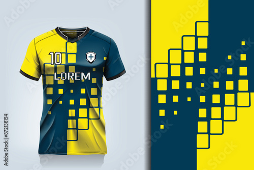 vector soccer jersey template sport t shirt design photo