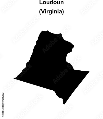 Loudoun County (Virginia) blank outline map photo