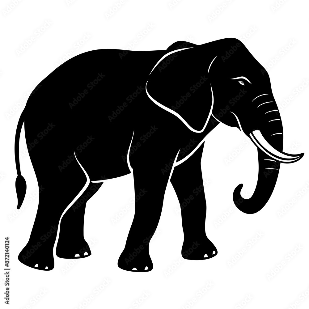Fototapeta premium Stunning Elephant Vector Illustration for Wildlife Enthusiasts