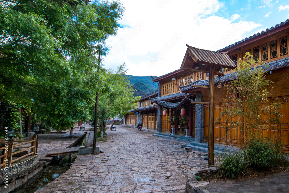 Shuhe Old Town - Lijiang - Yunnan, China. Old Naxi town, rebuild at the end of the 90's after an earthquake. Shuhe Old Town - Lijiang - Yunnan, China. Old Naxi town, rebuild at the end of the 90's after an earthquake.