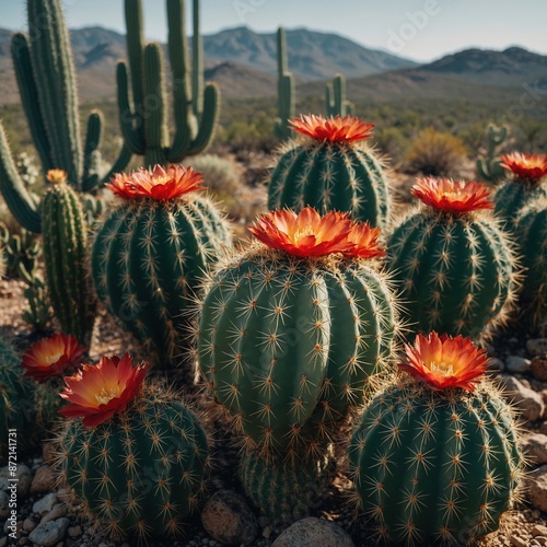 Survivor's Bloom: A Cactus Flower Thriving Against All Odds photo