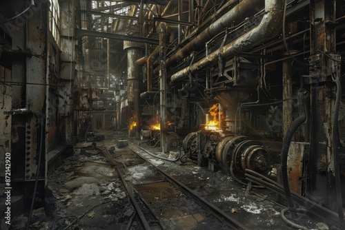 an industrial factory with pipes and pipes