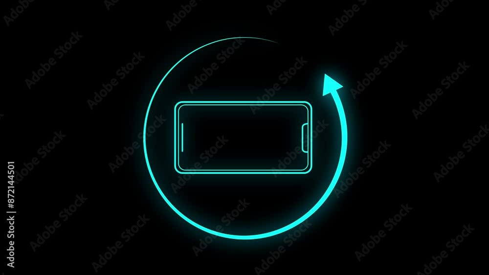 Turn you Smart phone rotate device screen, Phone flip sign, Phone Rotation animation. Animation of Please Rotate Your Phone to Landscape 90 Rotation for Better Experience.