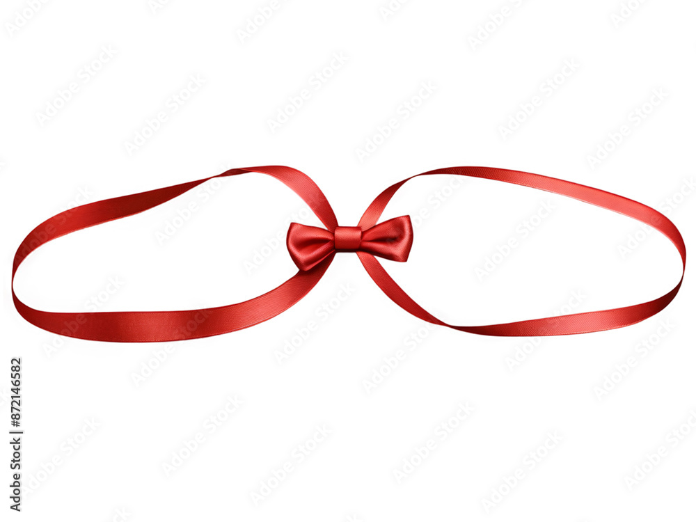 red bow with ribbon cut out red bow with ribbon cut out