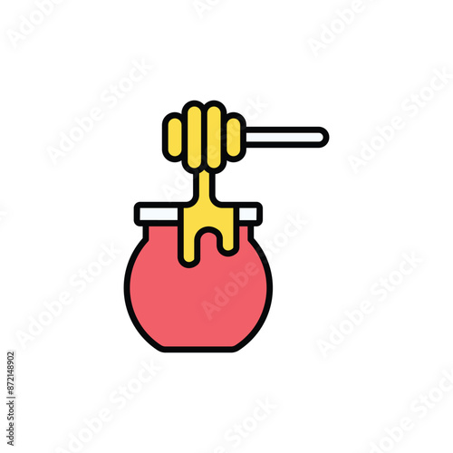 Honey icon design with white background stock illustration