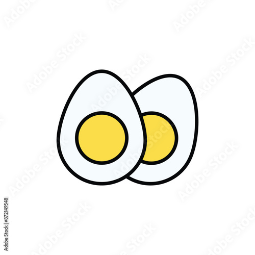 Egg icon design with white background stock illustration
