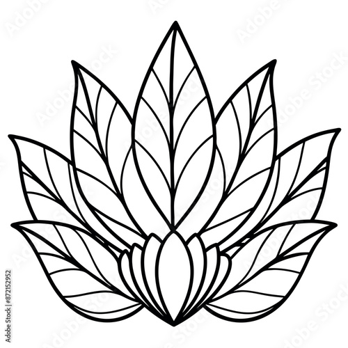 Large floral components in line art are featured in the coloring pages of the botanical mural design.