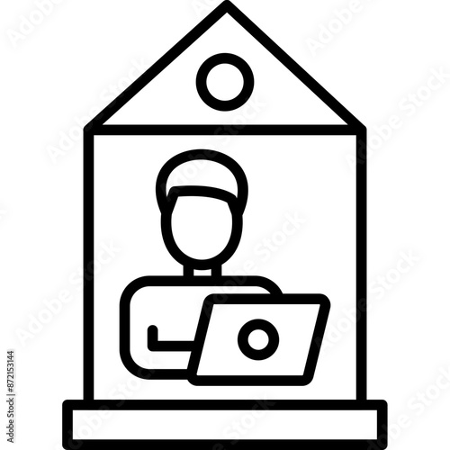 Work At Home Icon