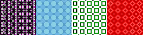 Seamless geometric threetone pattern set