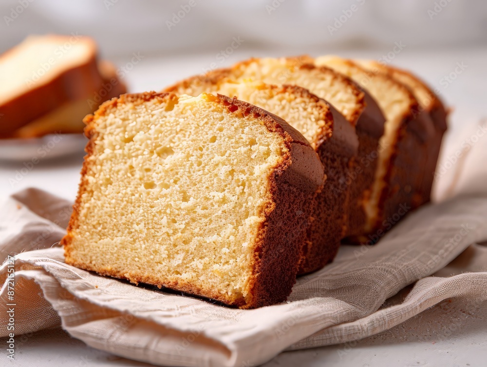 piece of light and fluffy sponge cake, showcasing its fine, airy crumb. piece of light and fluffy sponge cake, showcasing its fine, airy crumb.