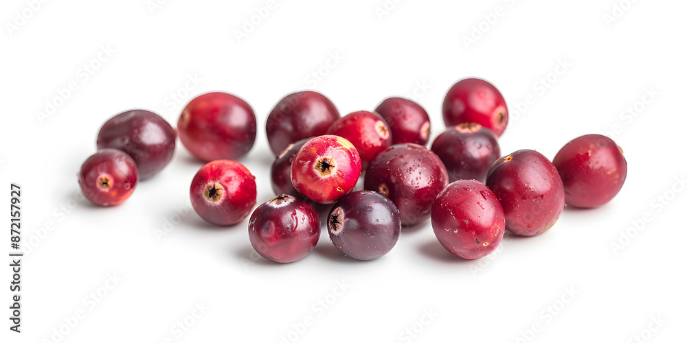 Cranberris berries on a white background Cranberris berries on a white background