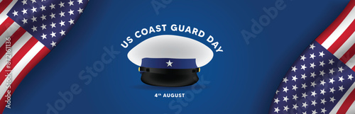 us coast guard day August 4 cap vector poster