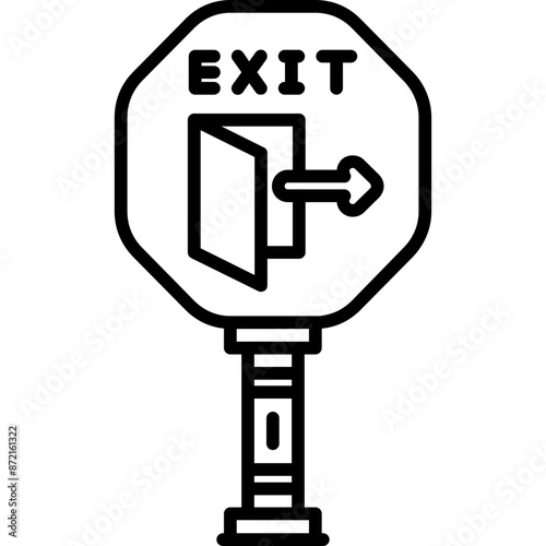 Exit Number Sign Icon